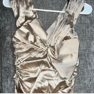 Bebe Champagne Satin top